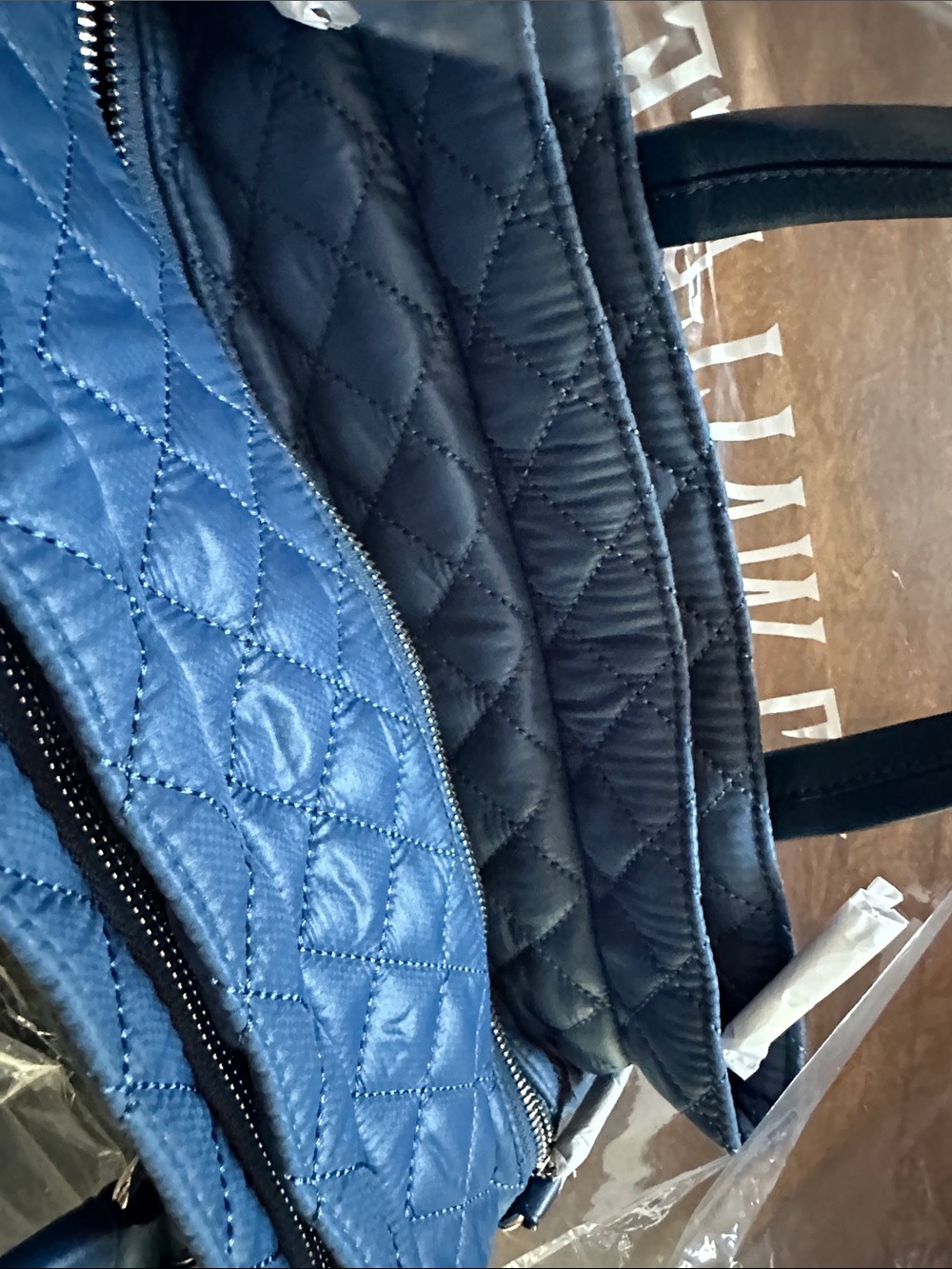 MZ Wallace Quilted French Blue Shoulder Bag - Picture 10 of 15